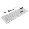 Wired Gaming Keyboard RGB Backlit Multimedia Keys punk   white 2