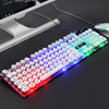 Wired Gaming Keyboard RGB Backlit Multimedia Keys punk   white 2