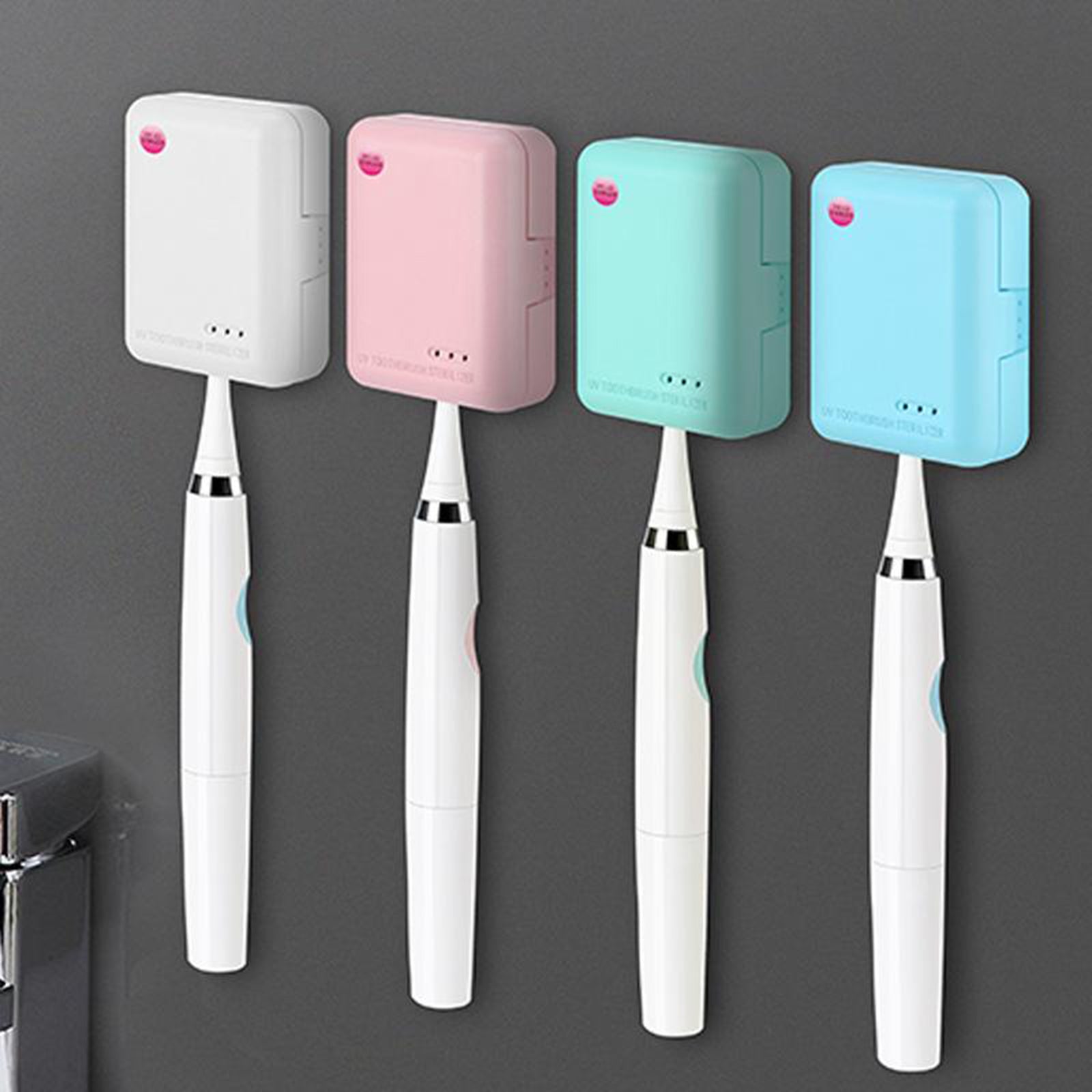 UV Toothbrush Sanitizer Sterilizer Cleaner Storage Holder for Travel Blue