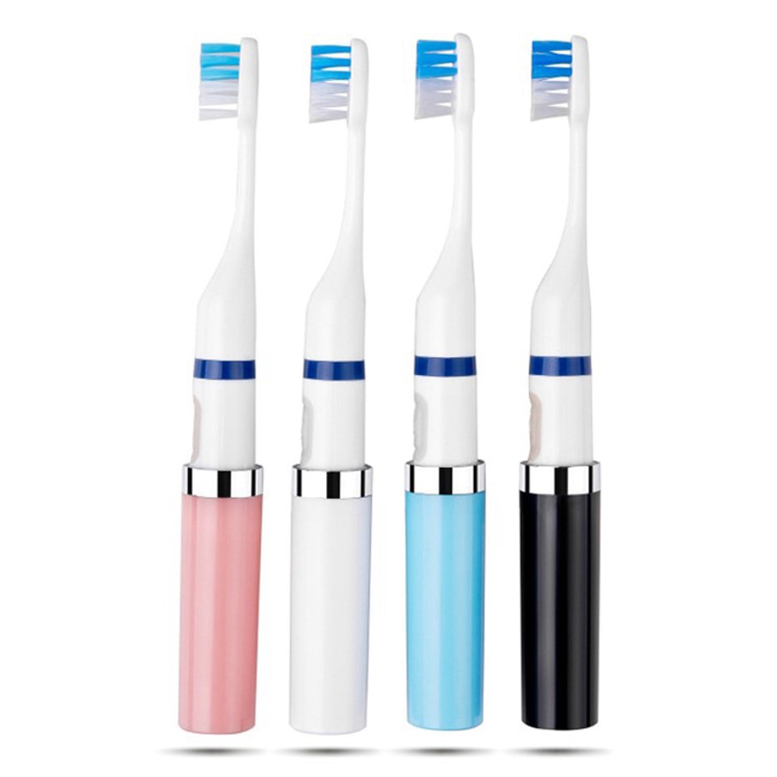 Powerful Sonic Toothbrush Removes More Plaque Waterproof + 3 Heads Black