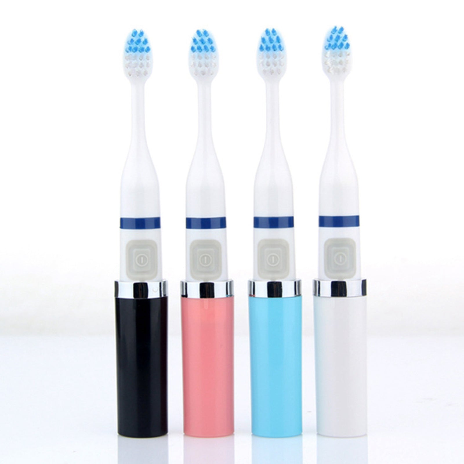 Powerful Sonic Toothbrush Removes More Plaque Waterproof + 3 Heads Black