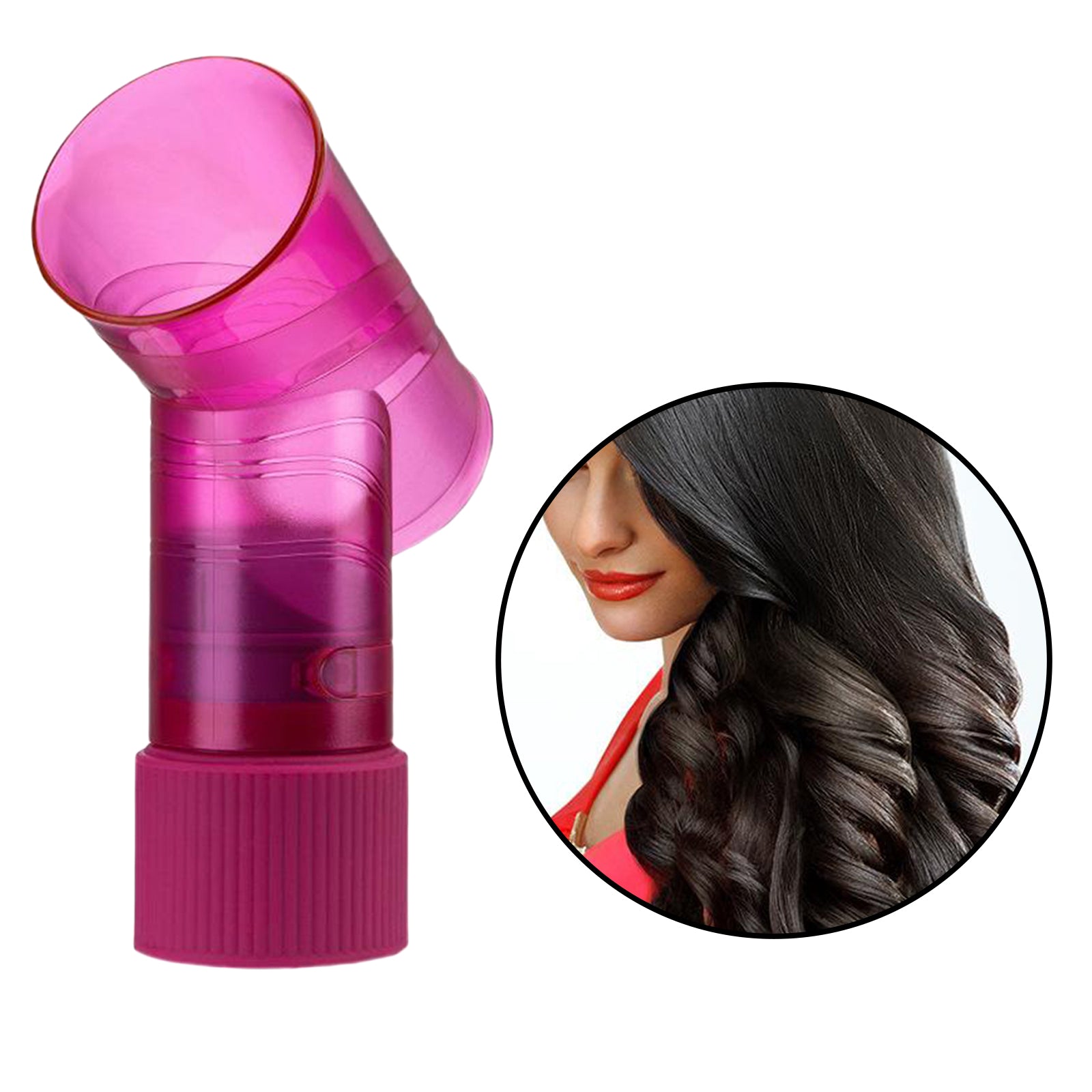 Hair Blow Dryer Wind Curl Diffuser Salon Hair Roller Drying Cap Pink