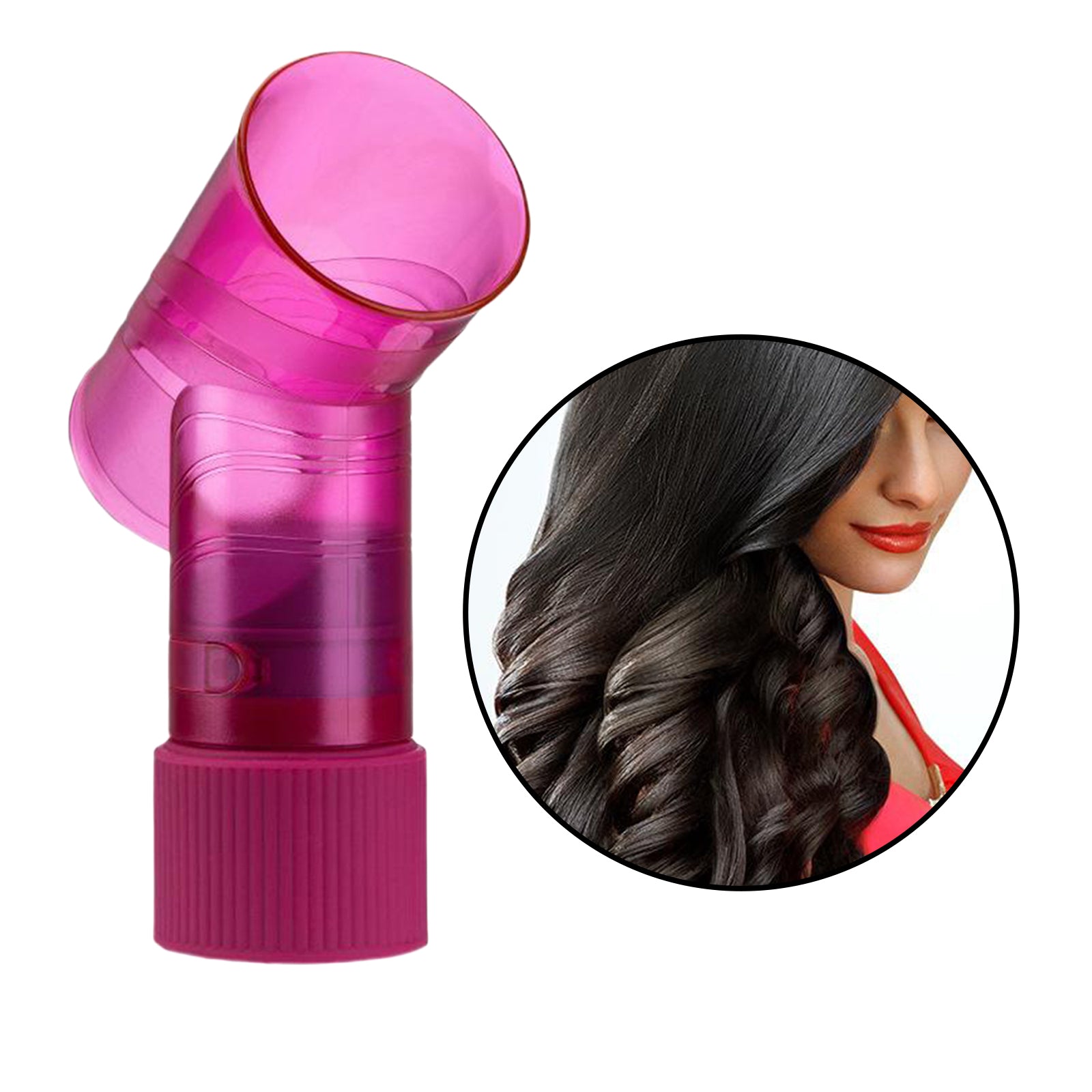 Hair Blow Dryer Wind Curl Diffuser Salon Hair Roller Drying Cap Pink