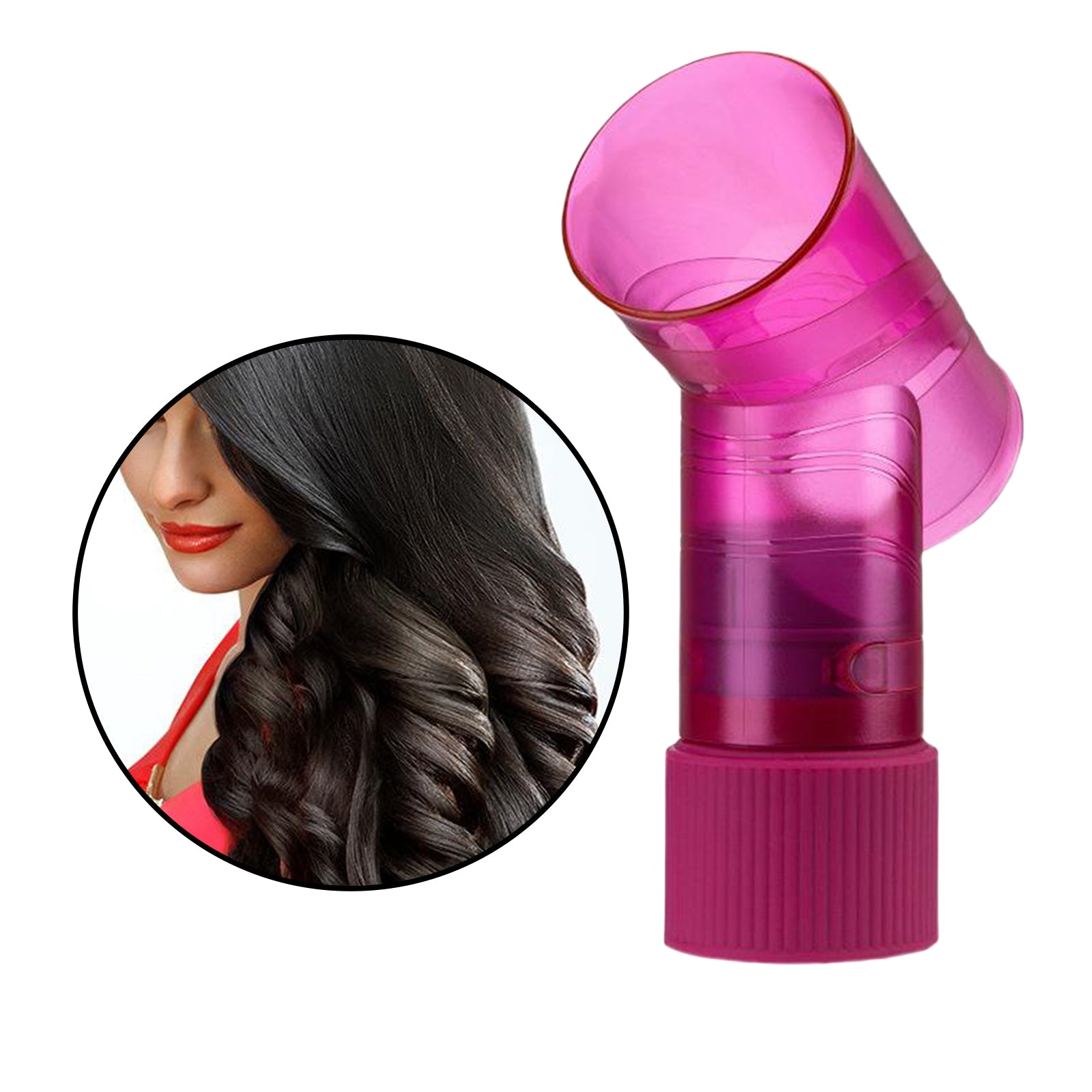 Hair Blow Dryer Wind Curl Diffuser Salon Hair Roller Drying Cap Pink