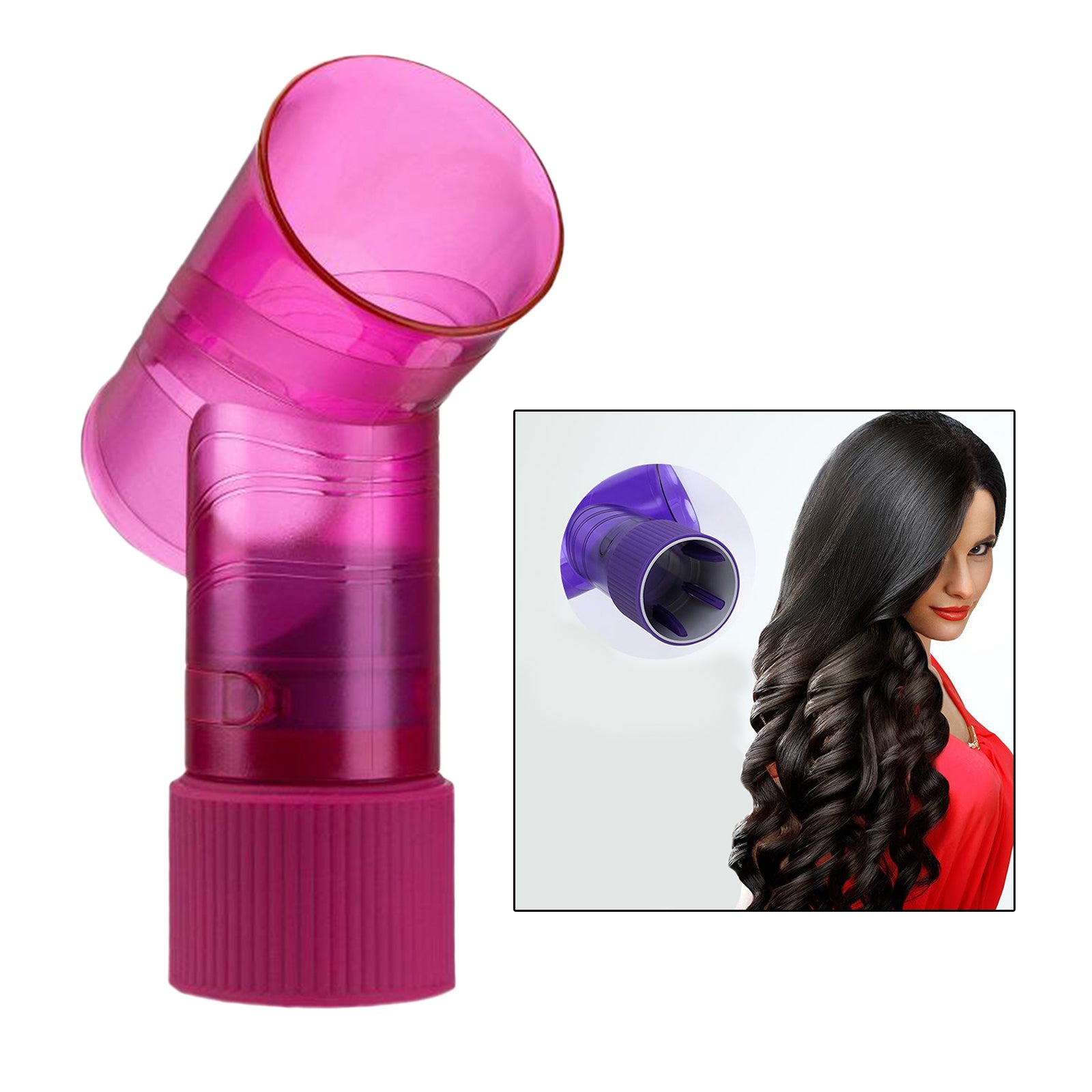 Hair Blow Dryer Wind Curl Diffuser Salon Hair Roller Drying Cap Pink