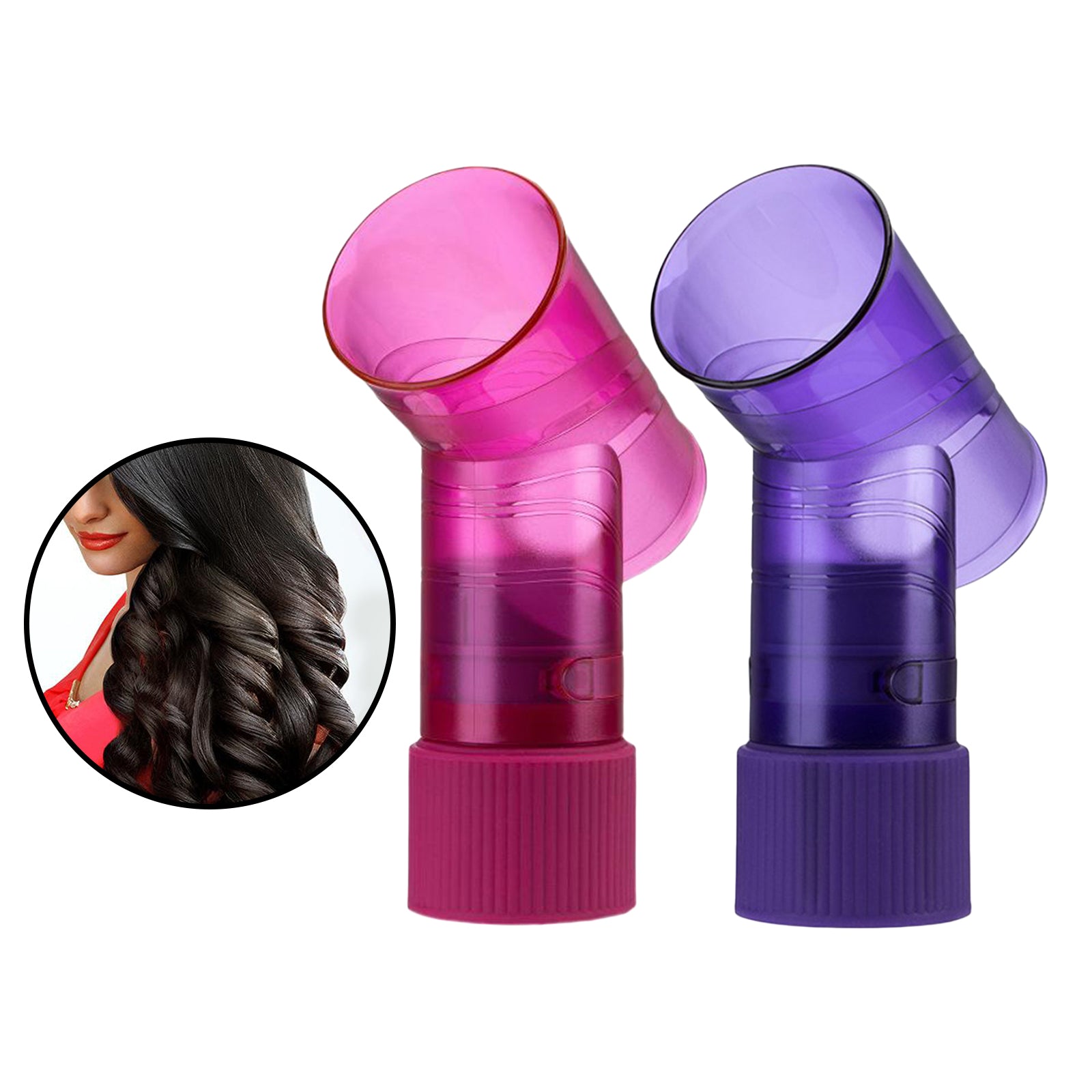 Hair Blow Dryer Wind Curl Diffuser Salon Hair Roller Drying Cap Pink