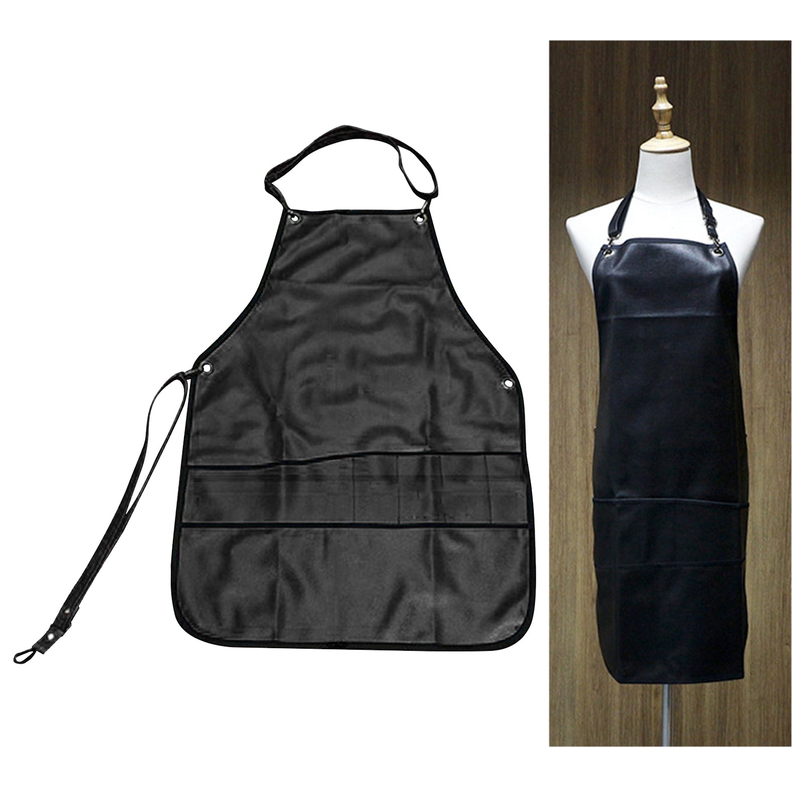 Salon Hairdressing Hair Cutting Apron Cape for Barber Hairstylist Black