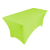 Fitted Polyester Tablecloth Rectangular Stretch Table Cover Green