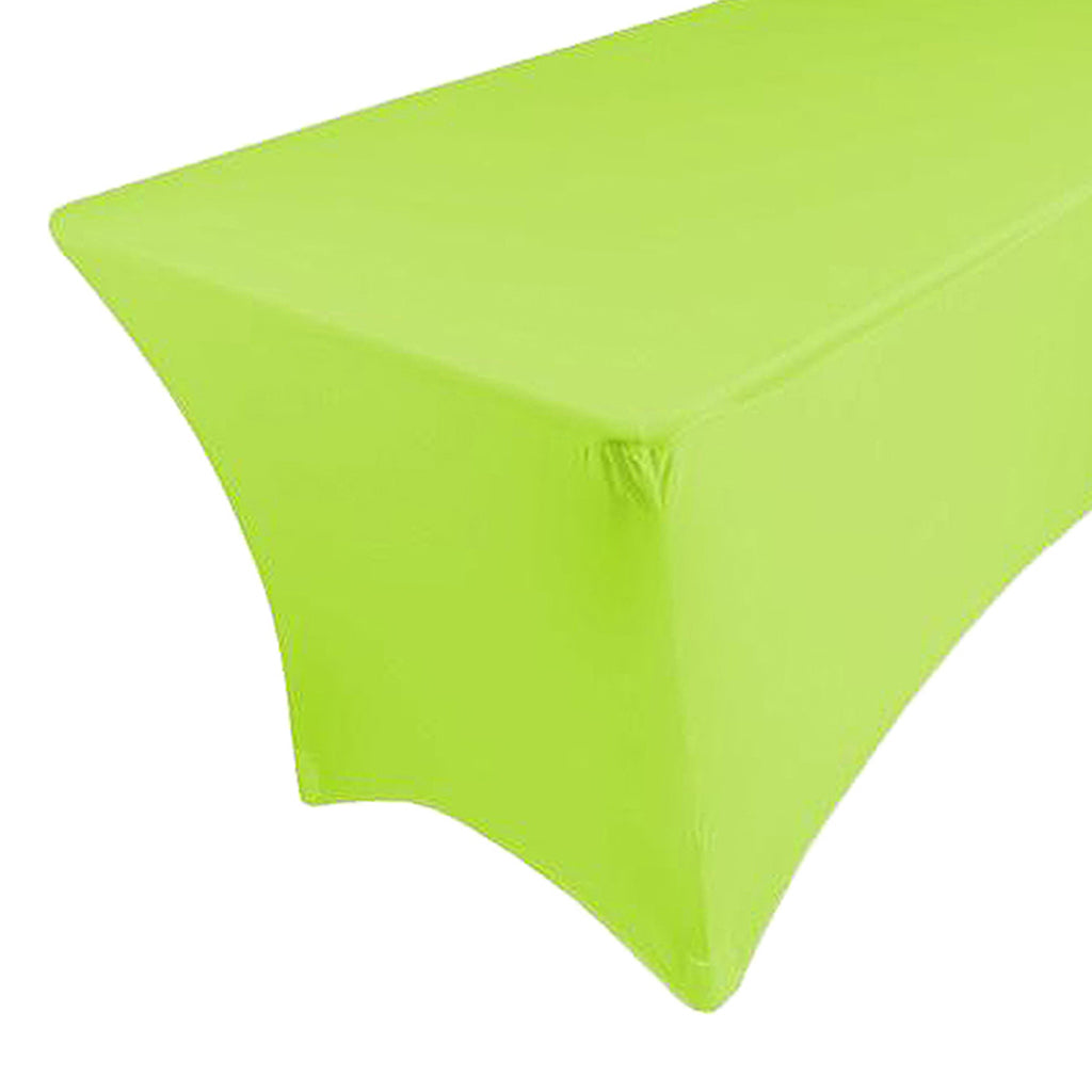 Fitted Polyester Tablecloth Rectangular Stretch Table Cover Green