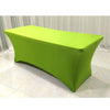 Fitted Polyester Tablecloth Rectangular Stretch Table Cover Green