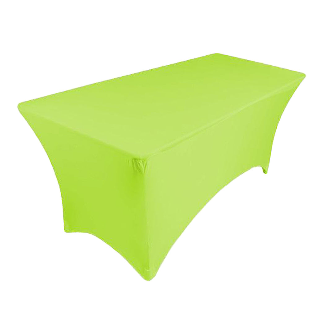 Fitted Polyester Tablecloth Rectangular Stretch Table Cover Green