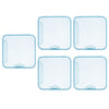 5x Face Mouth Cover Box Reusable Portable Mouth Cover Storage Bag Blue