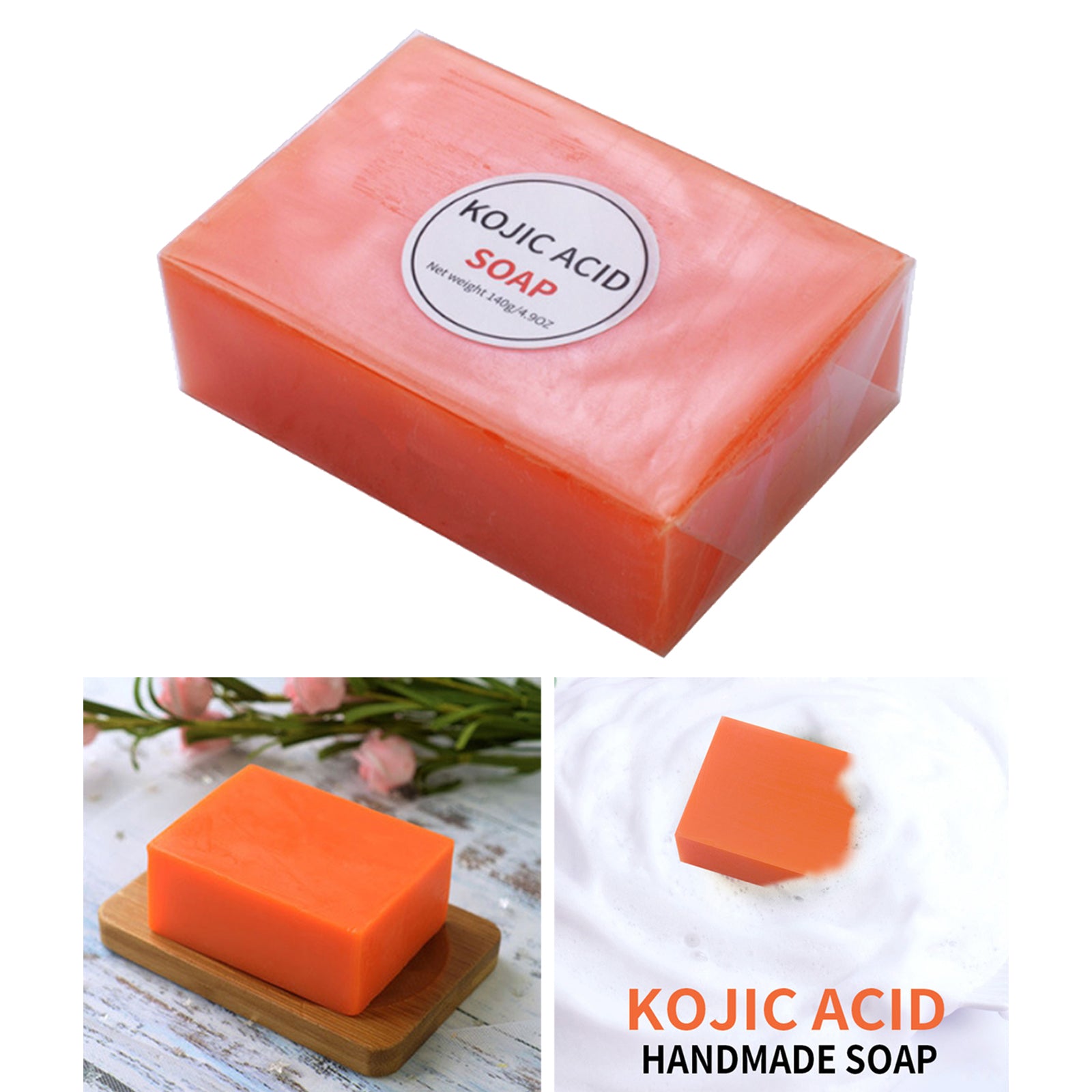 Kojic Acid Skin Brightening for Face Body Washing Deep Cleansing Bar 140g