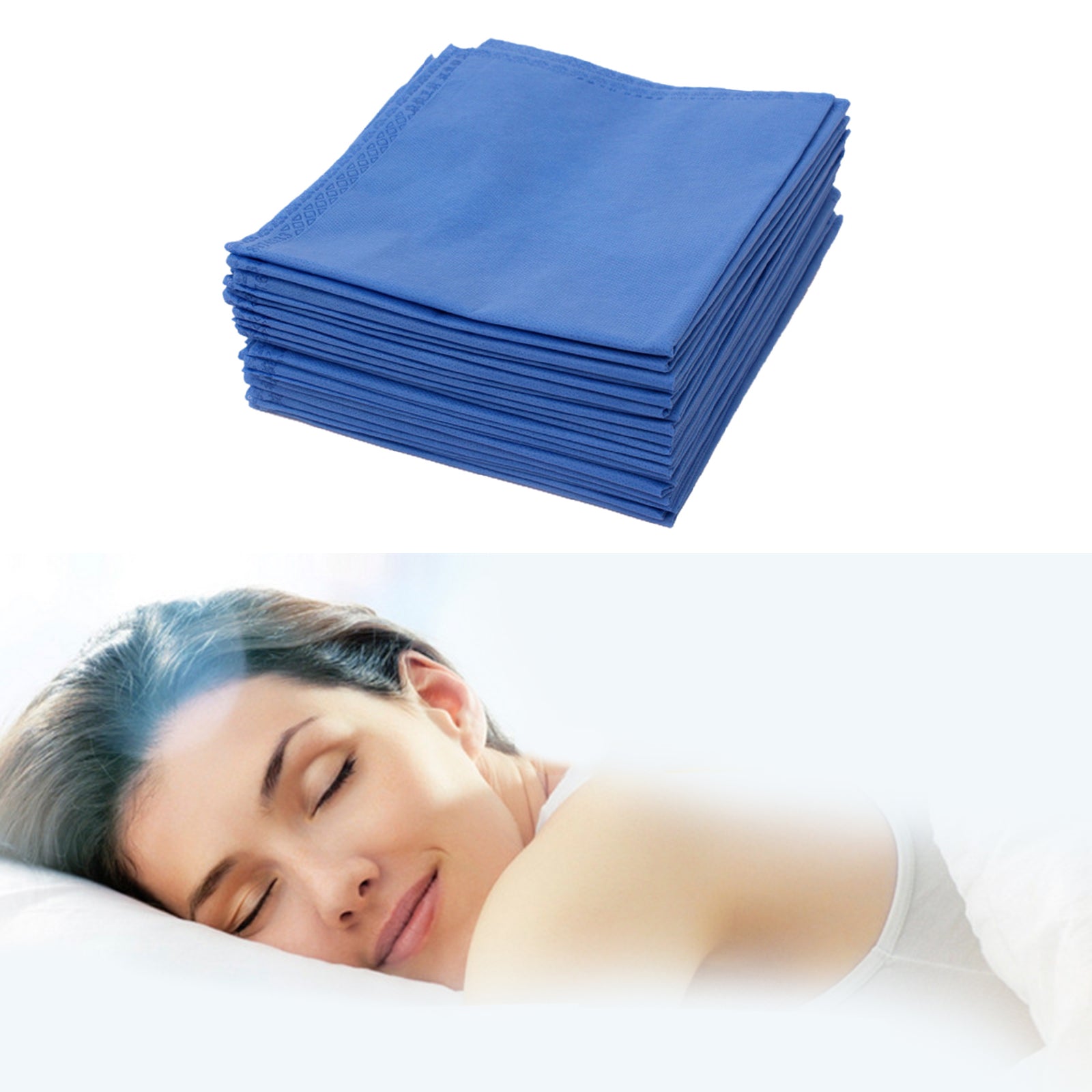 20pcs  Disposable Pillow Cases Blue 20x28   inch