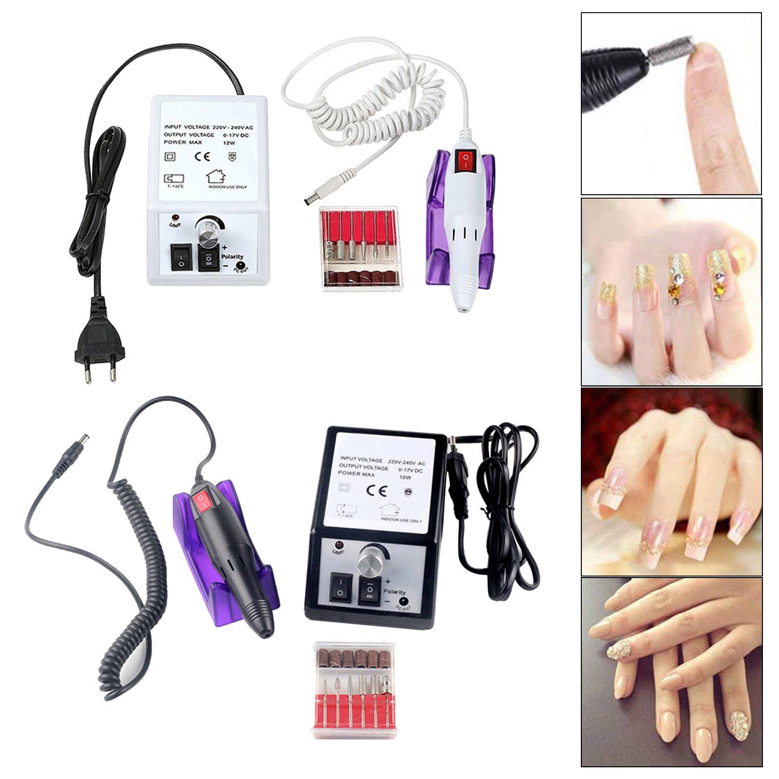 Electric Nail File Drill Acrylic Pedicure Manicure Salon Machine Tools Black