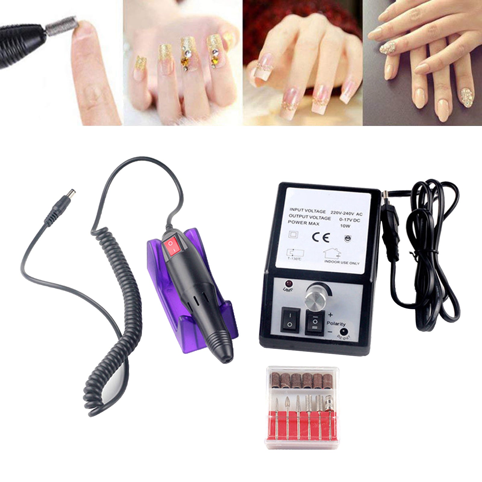 Electric Nail File Drill Acrylic Pedicure Manicure Salon Machine Tools Black