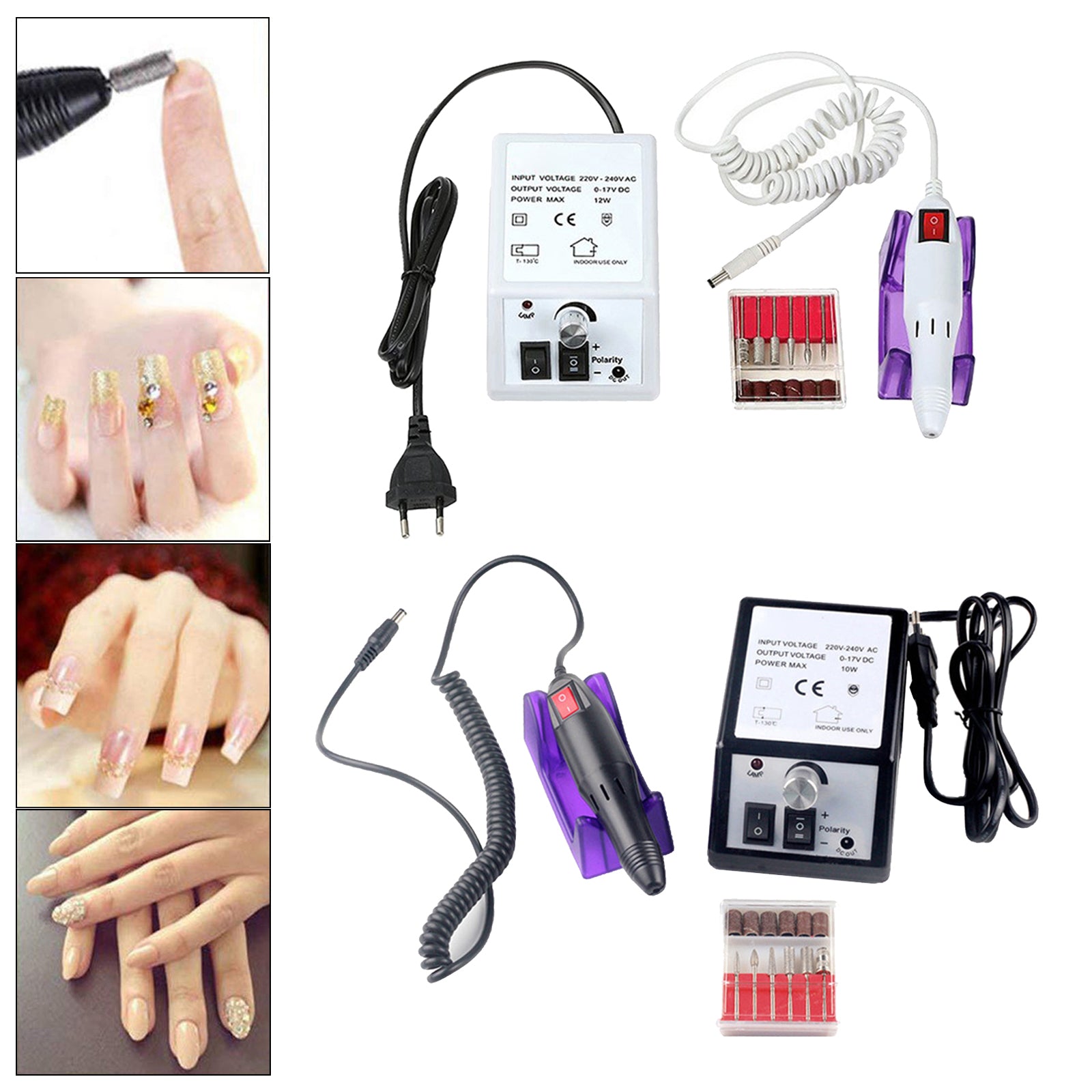 Electric Nail File Drill Acrylic Pedicure Manicure Salon Machine Tools Black