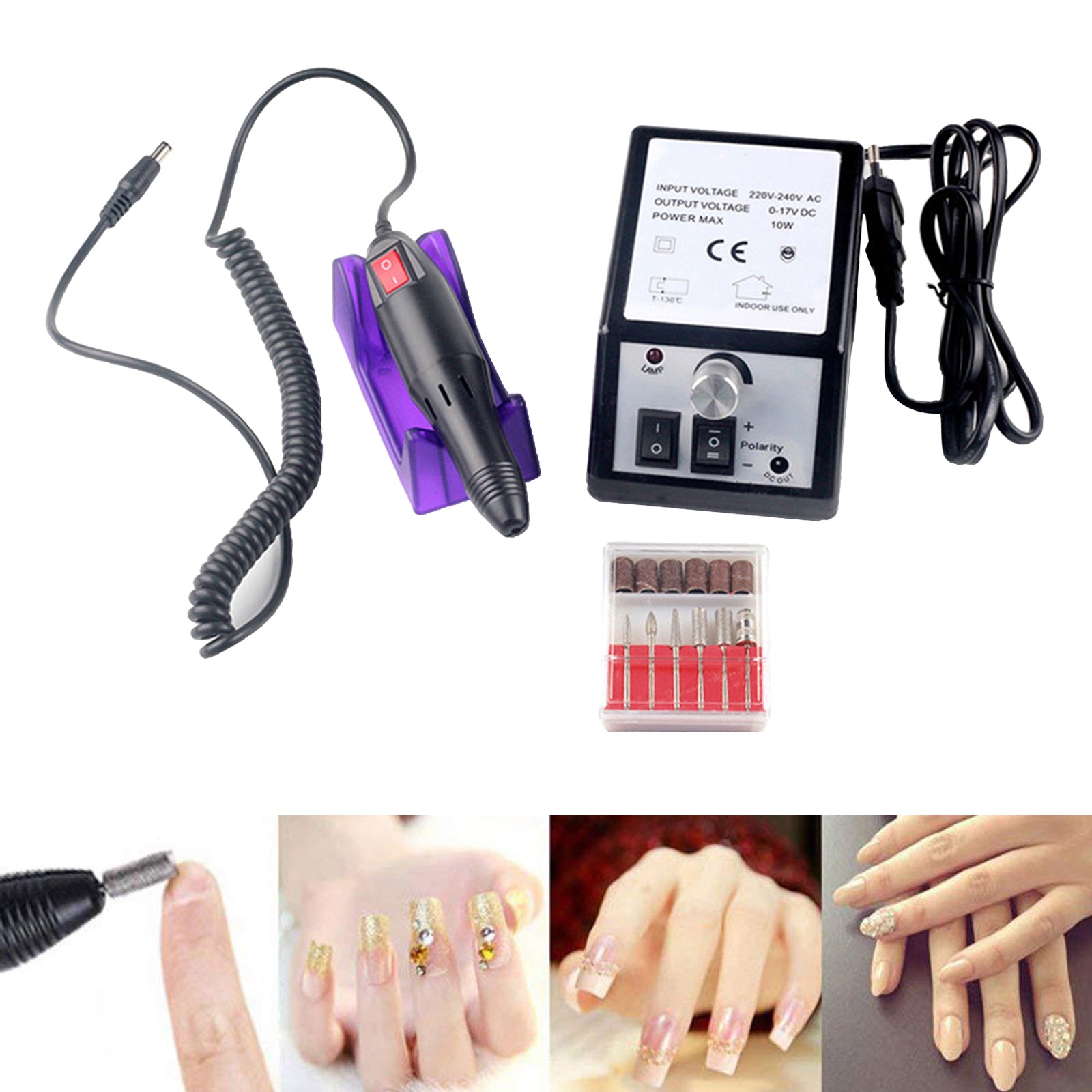 Electric Nail File Drill Acrylic Pedicure Manicure Salon Machine Tools Black