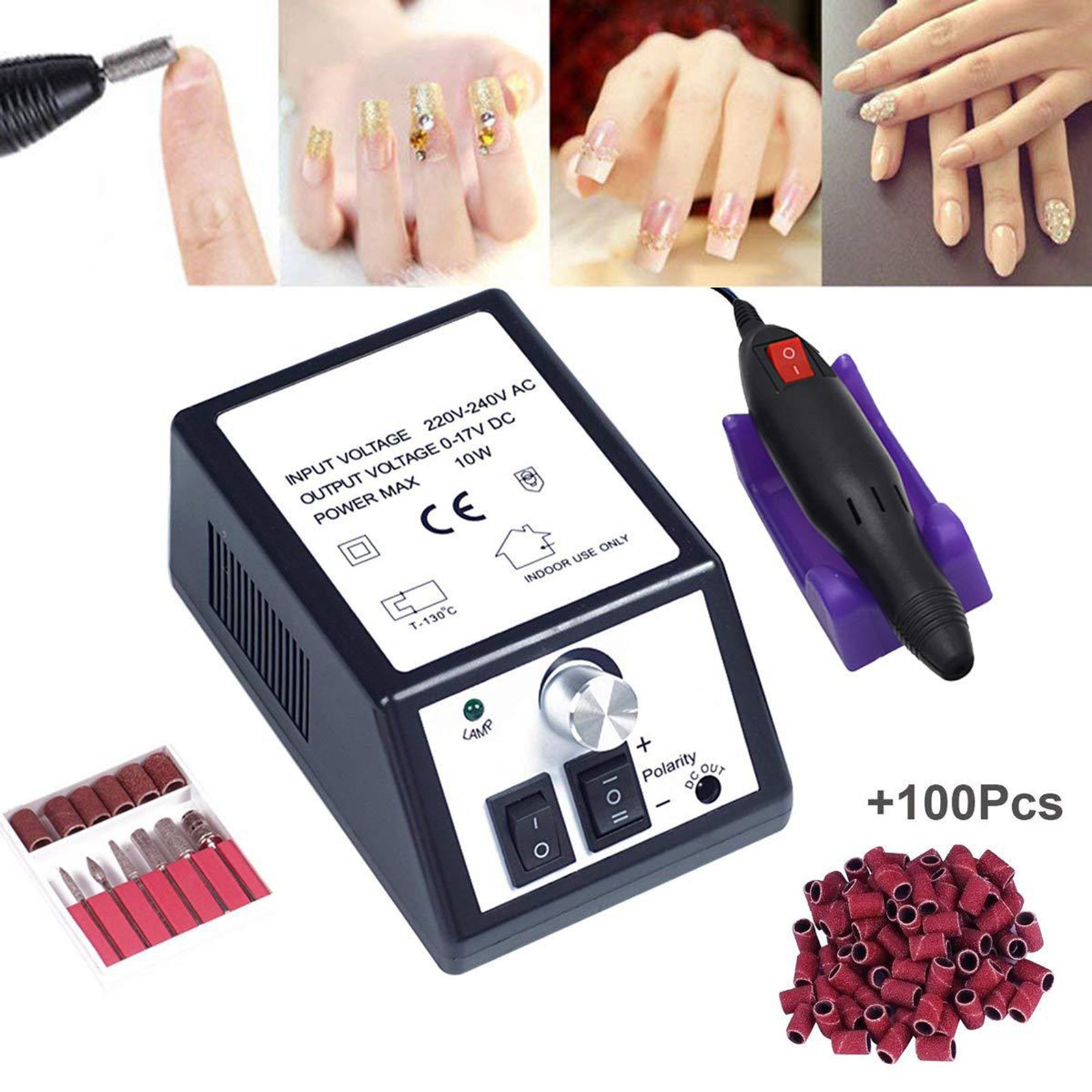 Electric Nail File Drill Acrylic Pedicure Manicure Salon Machine Tools Black