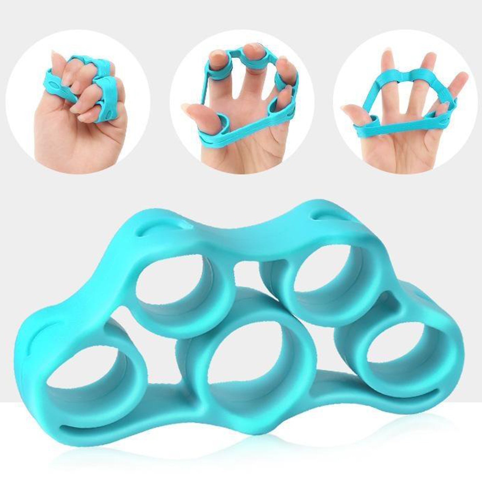 Hand Grip Ring Strengthener Finger Stretcher Exerciser Trainer Forearm New