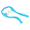 U-Shaped Handheld Neck Soreness Stress Relief Massager Anti-slip Handle Blue