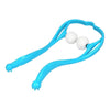 U-Shaped Handheld Neck Soreness Stress Relief Massager Anti-slip Handle Blue