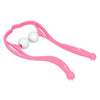 U-Shaped Handheld Neck Soreness Stress Relief Massager Anti-slip Handle Pink