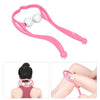 U-Shaped Handheld Neck Soreness Stress Relief Massager Anti-slip Handle Pink