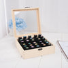 Wooden 30 Slots 5-15mL Essential Oil Carry Box Case Organizer Home Display