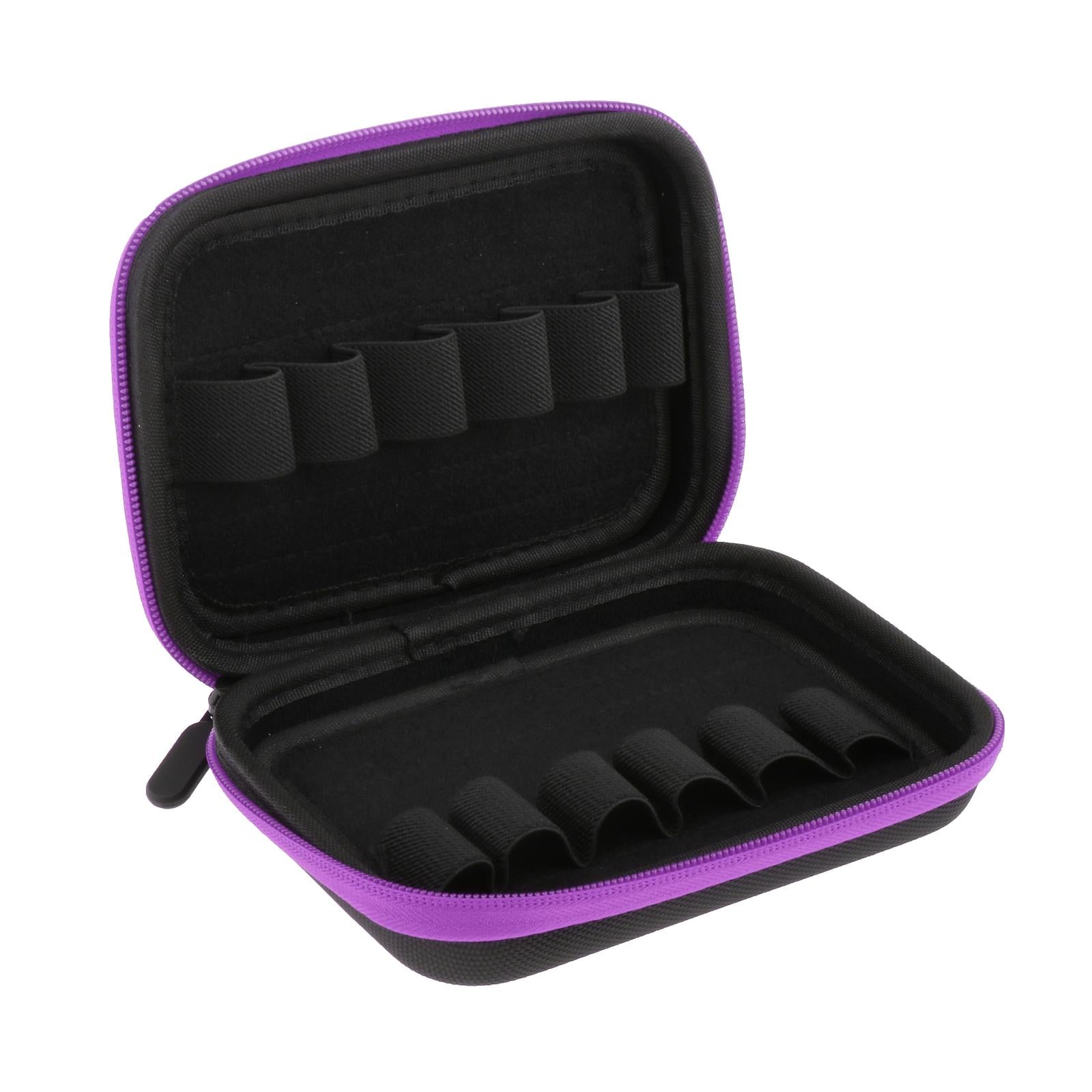 Essential Oil Bag10ml Aromatherapy Storage Holder Case for 12 Bottles Purple