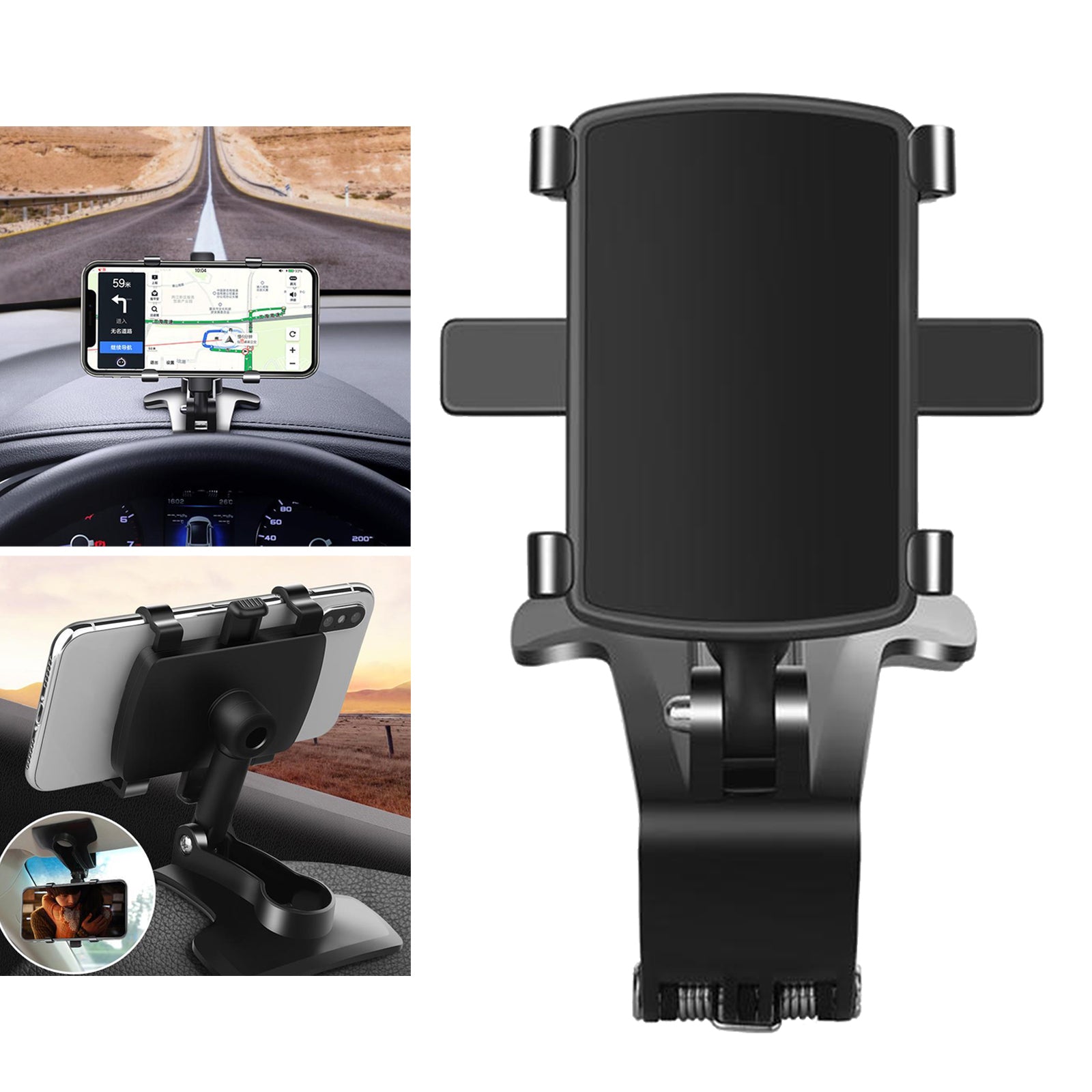 Universal Rotate Car Mount Holder Stand Cradle For Mobile Cell Phone