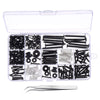 254Pieces Guitar Screw Kit Assortment Box Kit For Electric Guitar Black