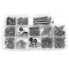 254Pieces Guitar Screw Kit Assortment Box Kit For Electric Guitar Silver