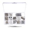 254Pieces Guitar Screw Kit Assortment Box Kit For Electric Guitar Silver