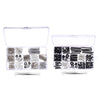 254Pieces Guitar Screw Kit Assortment Box Kit For Electric Guitar Silver