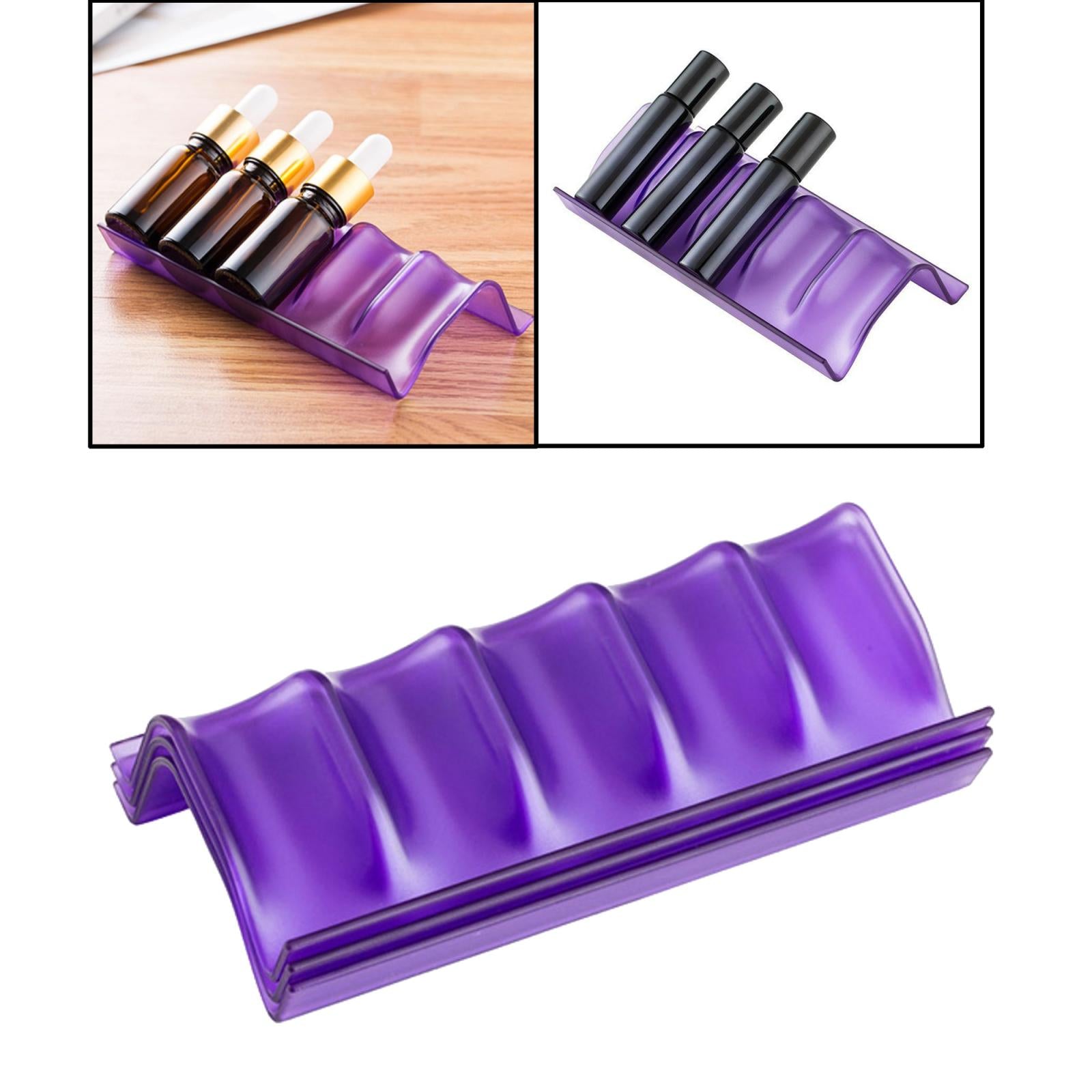 5Slot Essential Oil Display Stand Holder Organizer Storage Rack 3 Pcs Purple