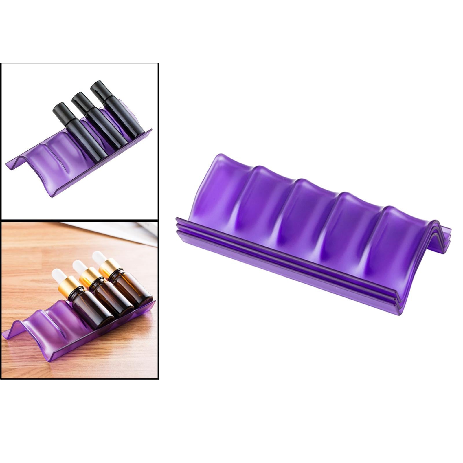 5Slot Essential Oil Display Stand Holder Organizer Storage Rack 3 Pcs Purple