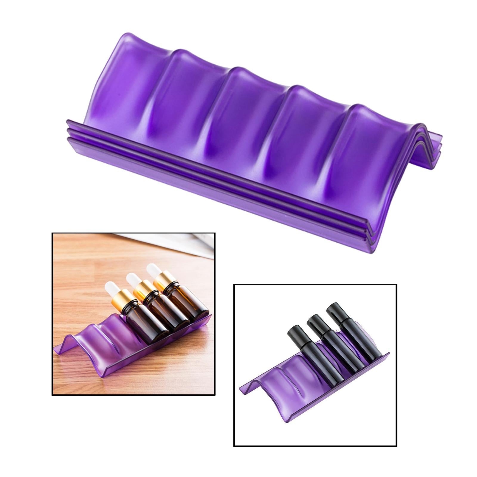 5Slot Essential Oil Display Stand Holder Organizer Storage Rack 3 Pcs Purple