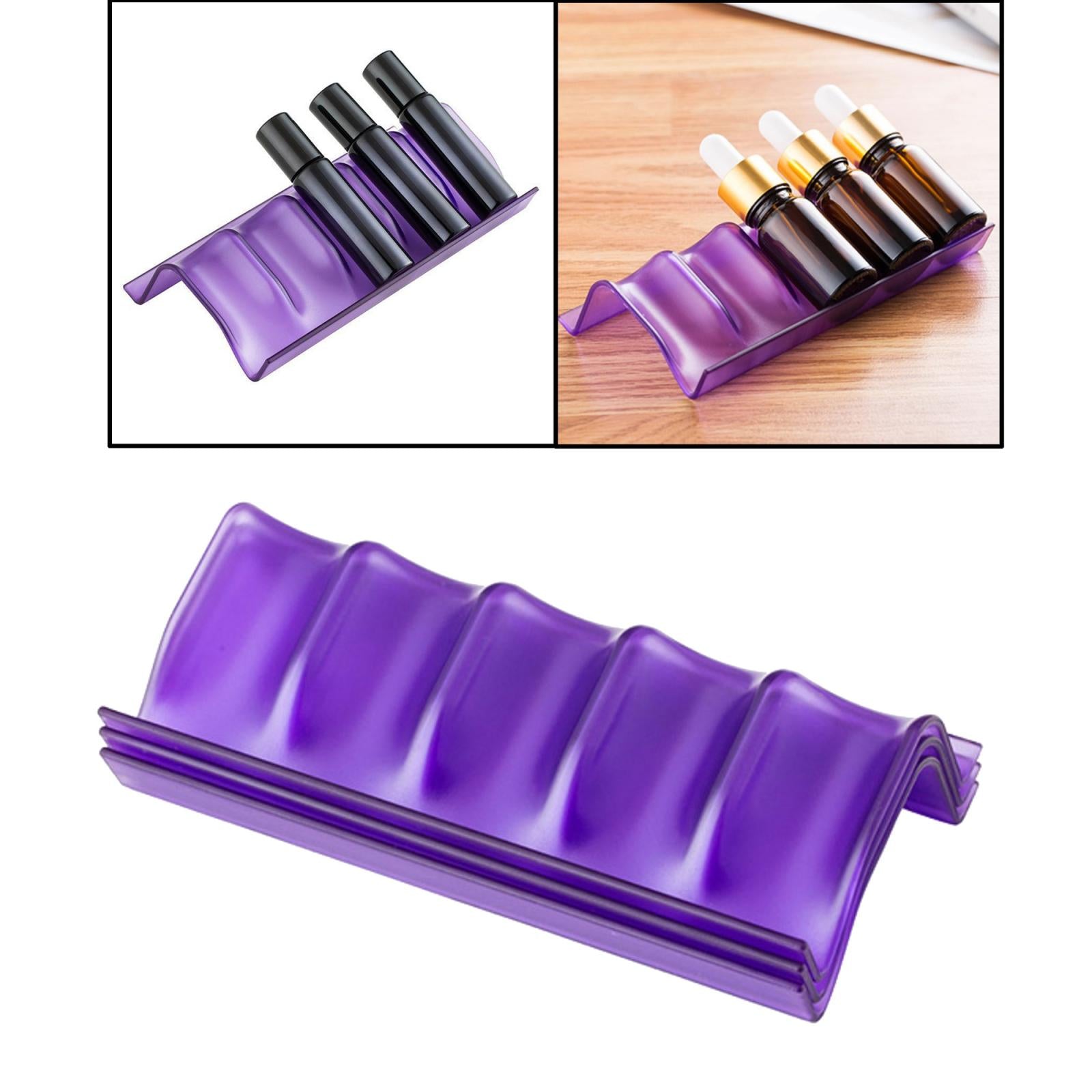 5Slot Essential Oil Display Stand Holder Organizer Storage Rack 3 Pcs Purple