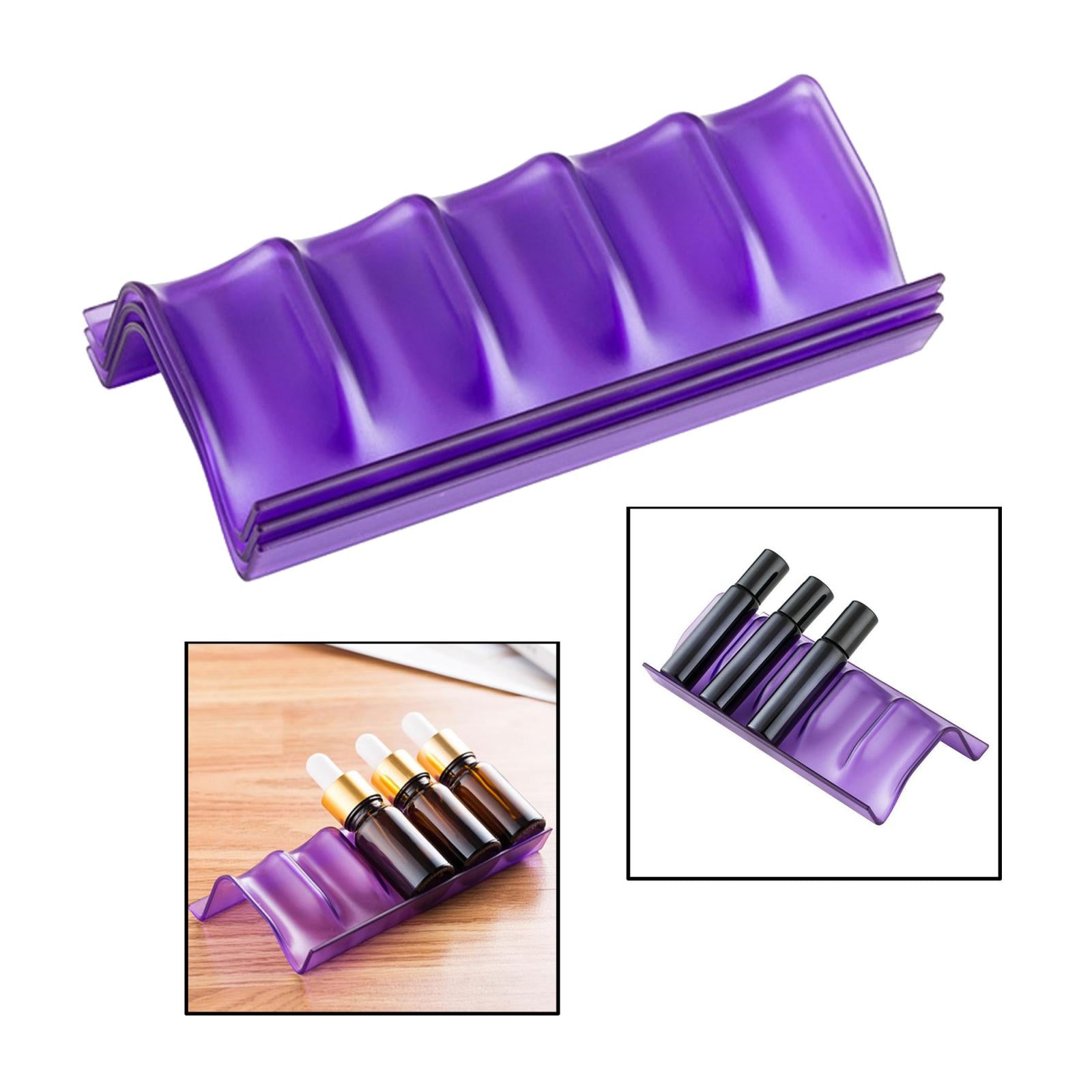 5Slot Essential Oil Display Stand Holder Organizer Storage Rack 3 Pcs Purple