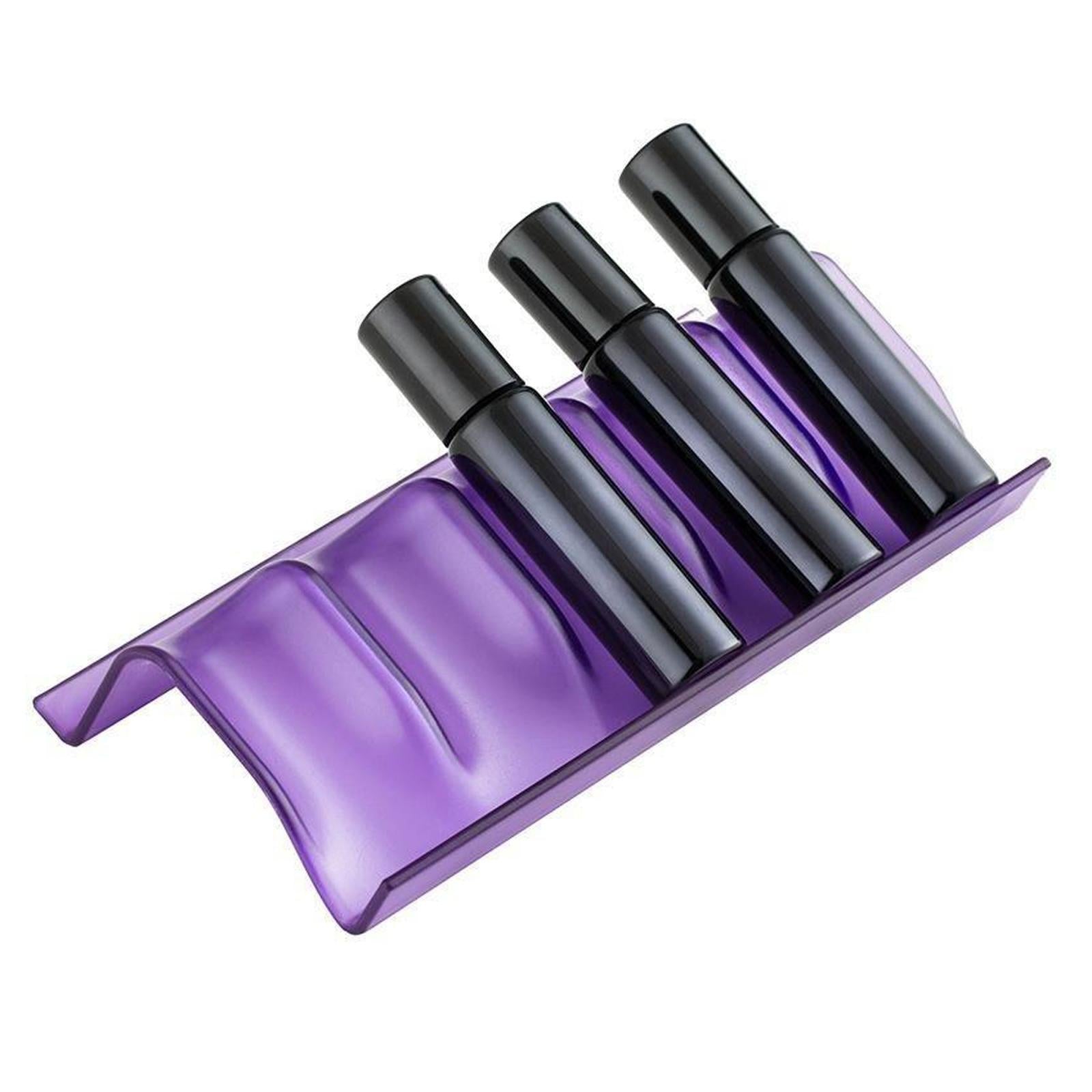 5Slot Essential Oil Display Stand Holder Organizer Storage Rack 3 Pcs Purple