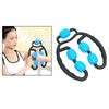 Fitness Roller Muscle Relaxer Massage Roller Ring Clip Blue+Black