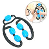 Fitness Roller Muscle Relaxer Massage Roller Ring Clip Blue+Black