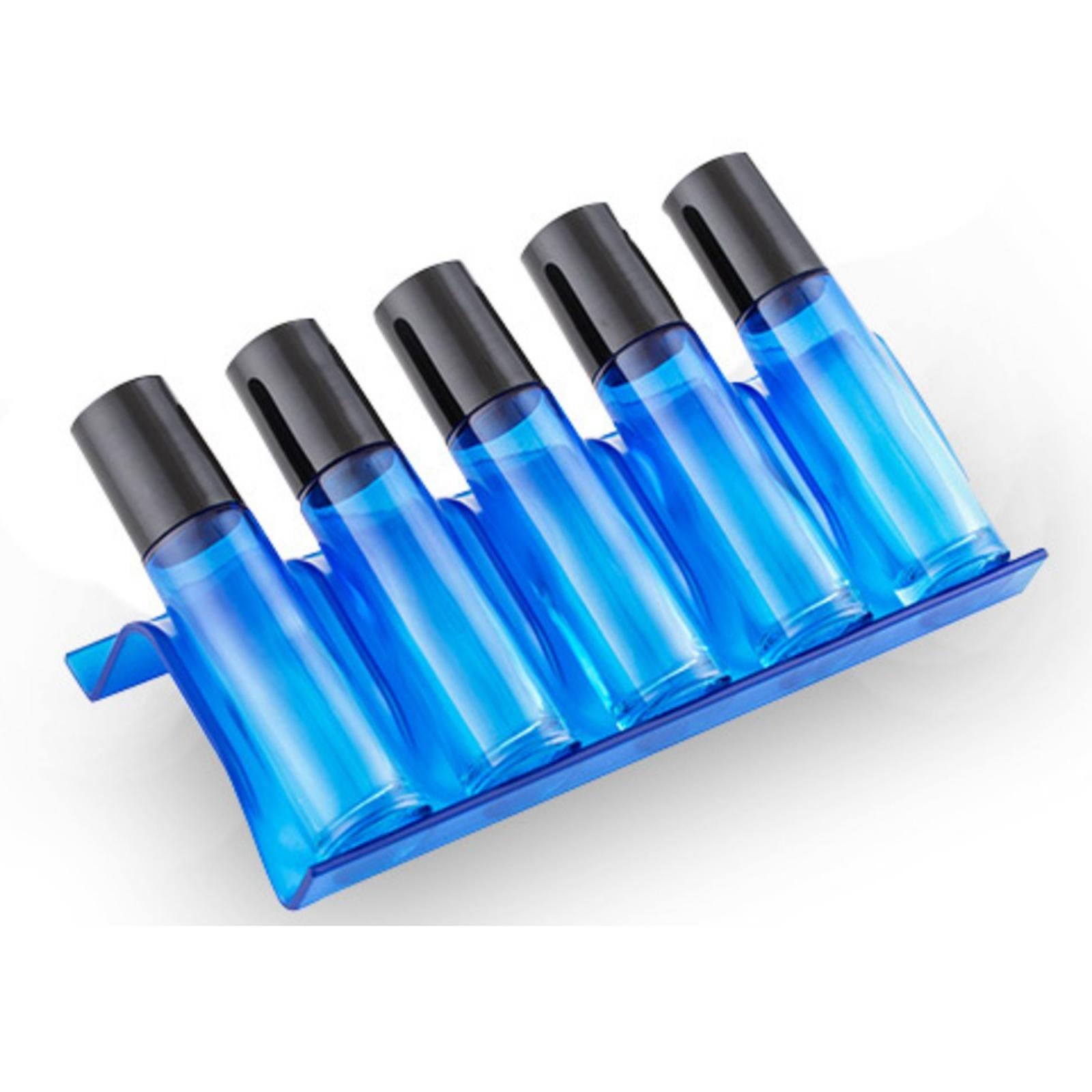 5Slot Essential Oil Display Stand Holder Organizer Storage Rack 3 Pcs Blue