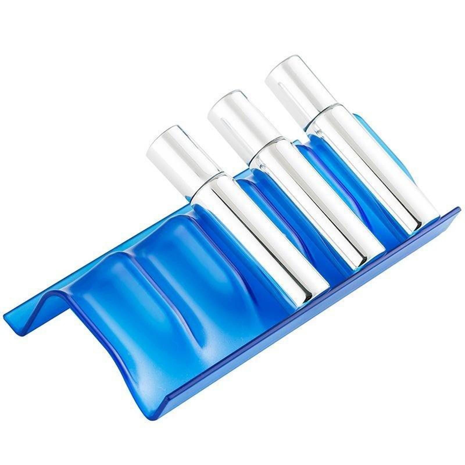 5Slot Essential Oil Display Stand Holder Organizer Storage Rack 3 Pcs Blue