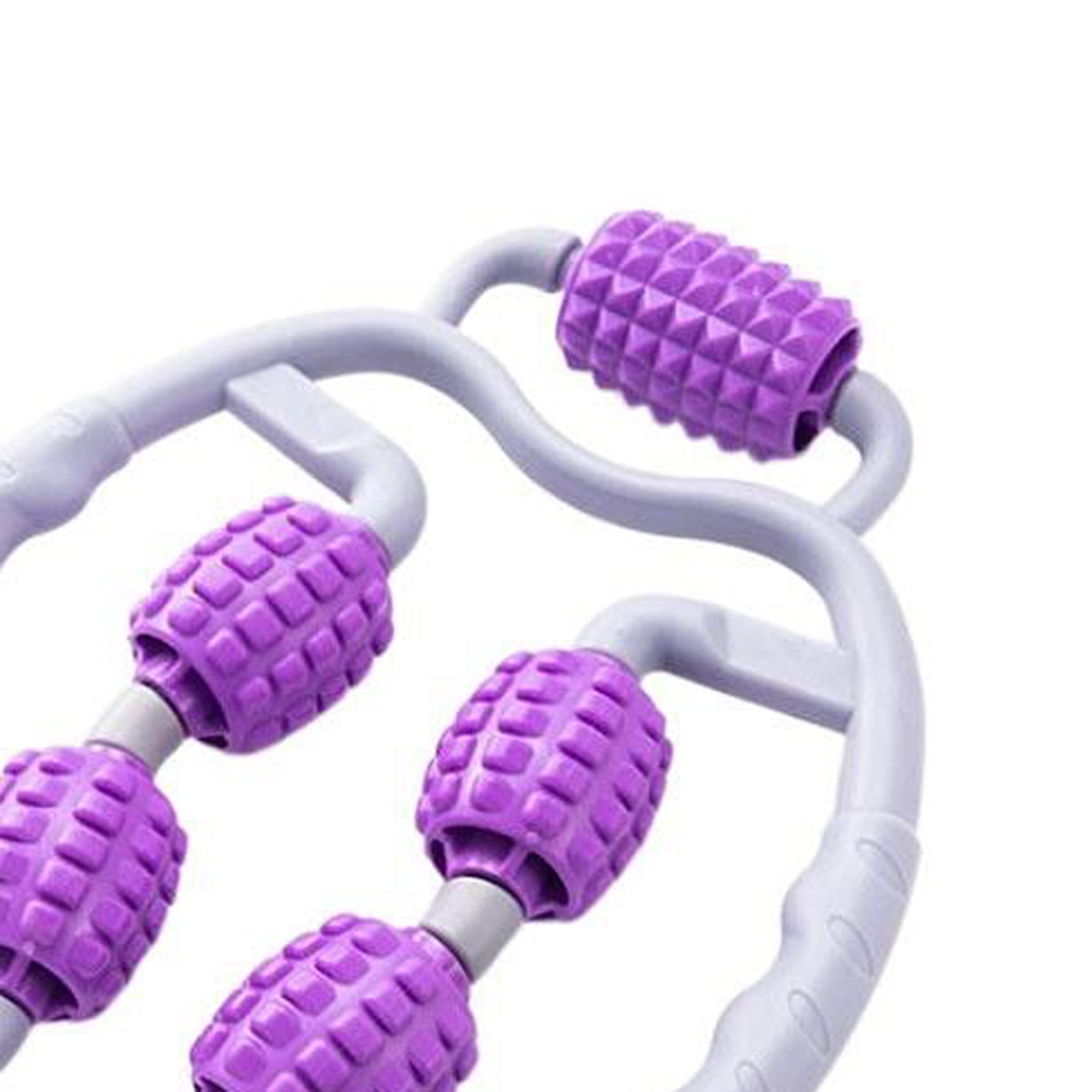 Fitness Roller Muscle Relaxer Massage Roller Ring Clip Purple