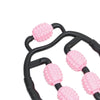 Fitness Roller Muscle Relaxer Massage Roller Ring Clip Pink+Black