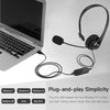 Gaming Headset USB Wired PC Computer Headphones with Mic and Volume Control