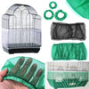 Bird Cage Food Catcher Nylon Mesh Net Cover Stretch Shell Skirt Cage Green-L