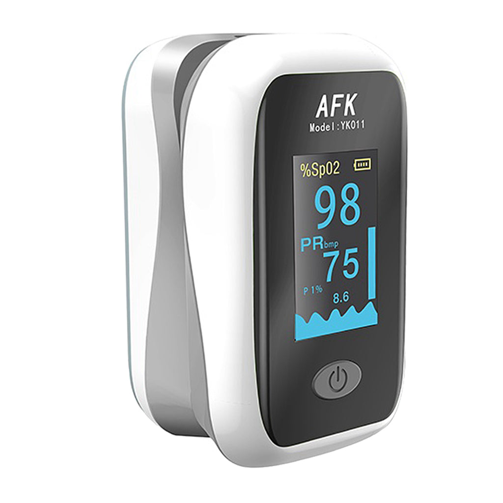 Finger Tip Pulse Oximeter Blood Oxygen SpO2 Monitor Home Detector Gray